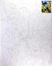 Painting by the numbers - 45971 - BLUE BIRDS - size 40x50 cm