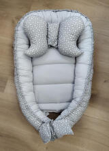 Cocoon - 697 - with pillow - COTTON - grey STARS - GREY