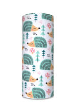 Diaper - 18044 - FLANNEL PRINT - EGA - HEDGEHOG - TURKUS - size 70x80 cm