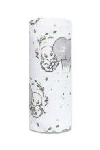 Diaper - 0404 - TETRA PRINT - EGA - ELEPHANT- GREY  - size 70x80 cm