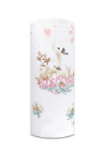Diaper - 0381- TETRA PRINT - EGA - SAWN - WHITE - size 70x80 cm