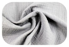 Swaddling blanket / Diaper - 28142 - MUSLIN CRUSHED - size 110x110 - LIGHT GREY