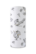 Diaper - 30503 - TETRA PRINT - EGA - FOX - GREY - size 70x80 cm