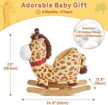 Rocking  Chair Giraffe Art.285397 Soft rocking chair with back support