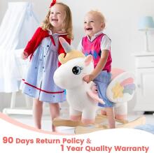 Rocking  Chair Unicorn Art.285414 Soft rocking chair with back support