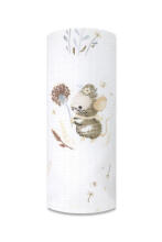 Diaper - 31272 - TETRA PRINT - EGA - MOUSE with BROWN DANDELION - size 70x80 cm