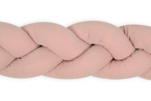 Bumper - BRAID - TB00441 / 12  - MUSLIN - NETĒS ROZĀ - izmērs 200 cm