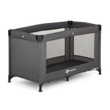 Travel cot - 17738 - 1 level - LITE - DARK GREY ***