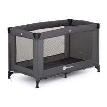 Travel cot - 17738 - 1 level - LITE - DARK GREY ***