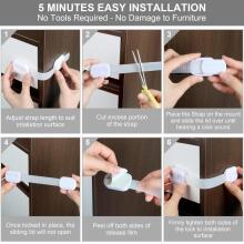 Kimsky Baby Cabinet Lock Art.285874 White Drawer/refrigerator protection,1 psc
