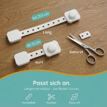 Homery Baby Cabinet Lock Art.285876 White Drawer/refrigerator protection,6psc