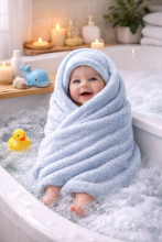 Bebe Basic Cotton Baby Towel  Art.285902 Light Blue  Cotton frote towel 50x70 cm (100% cotton)