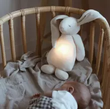 Moonie 2.0  Humming Bunny Art.285924 Powder  Children's night light "Bunny", from 0 months.