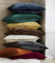 La bebe™ Pillow Eco Velvet 40x60 Art.73103 Beige/Grey 40x60 with ECO buckwheat filling