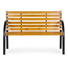 Wooden garden bench with backrest 122×57 cm, park style, MultiGarden