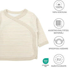 La Bebe™ Long-Sleeved Wrap Shirt for Newborn (1 pc), Art.024621, Size 56, 100% Cotton