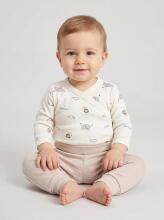 La Bebe™ Long-Sleeved Wrap Shirt for Newborn (1 pc), Art.024621, Size 56, 100% Cotton