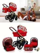 Babylux Aspero Art.286104 Blue Flex Universal 3-in-1 stroller