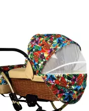 Babylux Classic Art.286134 Lilac Flowers  Classic 3-in-1 baby stroller