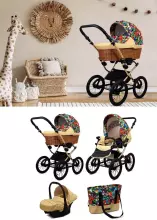 Babylux Classic Art.286140 Garden Flowers Bērnu klasiskie ratiņi 3 vienā