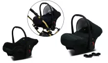 Babylux Margaret Gold Art.286151 Black Dots  Classic 3-in-1 baby stroller