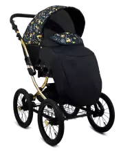 Babylux Margaret Gold Art.286161 White Dots Classic 3-in-1 baby stroller
