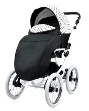 Babylux Margaret White Art.286169 Navy Blue Star Classic 3-in-1 baby stroller