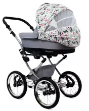 Babylux Margaret Exclusive Art.286175 Black Grey Classic 3-in-1 baby stroller