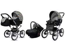 Babylux Margaret Exclusive Art.286180 Magic Grey Classic 3-in-1 baby stroller