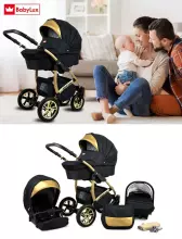 Babylux Gold Lux Art.286207 Flaxen Universal 3-in-1 stroller