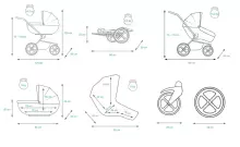 Babylux Gold Lux Art.286213 Shell  Universal 3-in-1 stroller