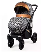 Babylux Miracle Art.286324 Black Deluxe Universal 3-in-1 stroller