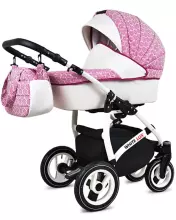 Babylux White Lux  Art.286335 Grey Marble Universal 3-in-1 stroller