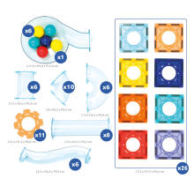 LUDI Magnetic Constructor Track System with Balls