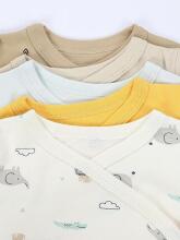 La Bebe™ Long-Sleeved Wrap Shirt for Newborn (1 pc), Art.024646, Size 50, 100% Cotton