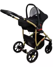 Babylux Largo Art.286485 Grey Light Pink Universal 3-in-1 stroller