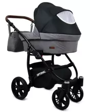 Babylux Optimal Art.286498 Grey Flex Black Universal 3-in-1 stroller