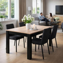 Stół prostokątny do kuchni jadalni dla 4 osób 120x80 cm dąb sonoma ModernHome