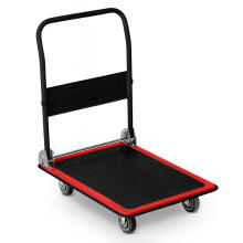 HM-506 Black-Red Platform Transport Trolley