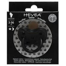 Hevea Natural Rubber Pacifier  Art.211721 Space Black  anatomical 3-36 month