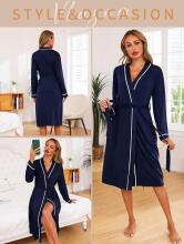 Italian Fashion Women Bathrobe Long Sleeve Art.286670 Blue  Халат для беременных