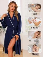 Italian Fashion Women Bathrobe Long Sleeve Art.286672 Pink  Халат для беременных
