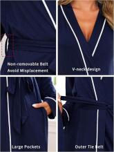 Italian Fashion Women Bathrobe Long Sleeve Art.286674 Navy  Халат для беременных