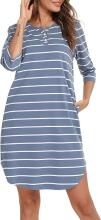 Italian Fashion Night Dress Art.286678 Sky Blue  Naktskrekliņs grūtniecēm / barošanai