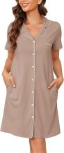 Italian Fashion Nightdress Art.286688 Navy Naktskrekliņs grūtniecēm / barošanai  ar podziņam