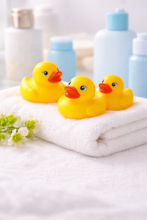 Happy Toys Bath Toy Duck Art.9842 Classic Bath Toy Duck 6cm, makes a squeaking sound