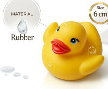 Happy Toys Bath Toy Duck Art.9842 Classic Bath Toy Duck 6cm, makes a squeaking sound