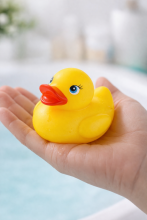 Happy Toys Bath Toy Duck Art.9842 Classic Bath Toy Duck 6cm, makes a squeaking sound