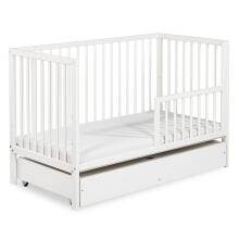 Klups Frania Art.286729 White Wooden crib 120x60cm