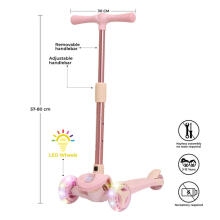 Story Mini Friends LED Deluxe Art.BD0101005100494-pin-57-80 Pink High quality children's scooter with light effects
